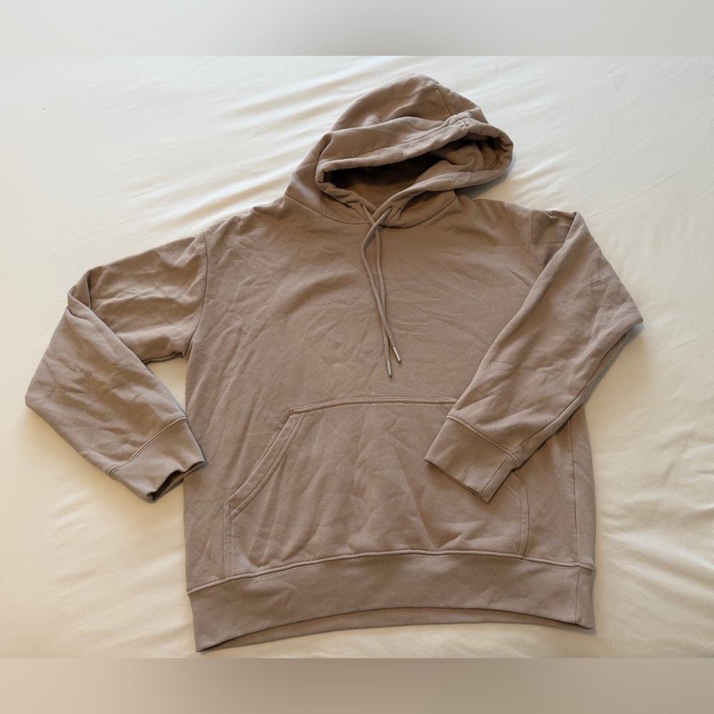 H&M Neutral Tan Pullover Hoodie Kangaroo Pocket XS